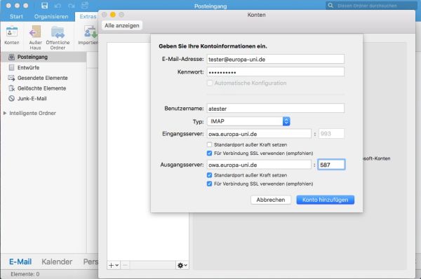 Outlook für Mac