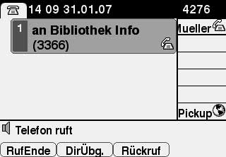 Rueckruf1 ©screen copy Cisco IP Phone